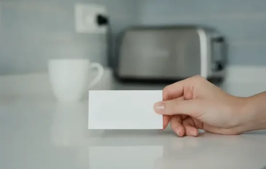 יד מחזיקה פתק נייר ריק מעל משטח מטבח בהיר, בהקשר של אוחז כשורה בשיק וטענות הגנה